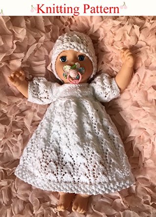 Download Dress and Hat Knitting Pattern (no.54) to fit a newborn baby or 15 to 18 inch doll - Pizpaw Patterns file in PDF