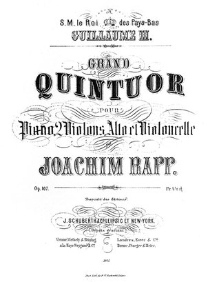Read online Grand Quintuor - Piano Quintet in A minor, Op. 107 - Joachim Raff file in ePub
